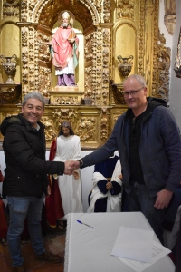 Firma del contrato para la ejecución del proceso de restauración de Jesús de la Santa Cena